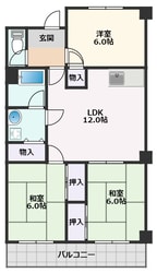 清涼ハイツの物件間取画像